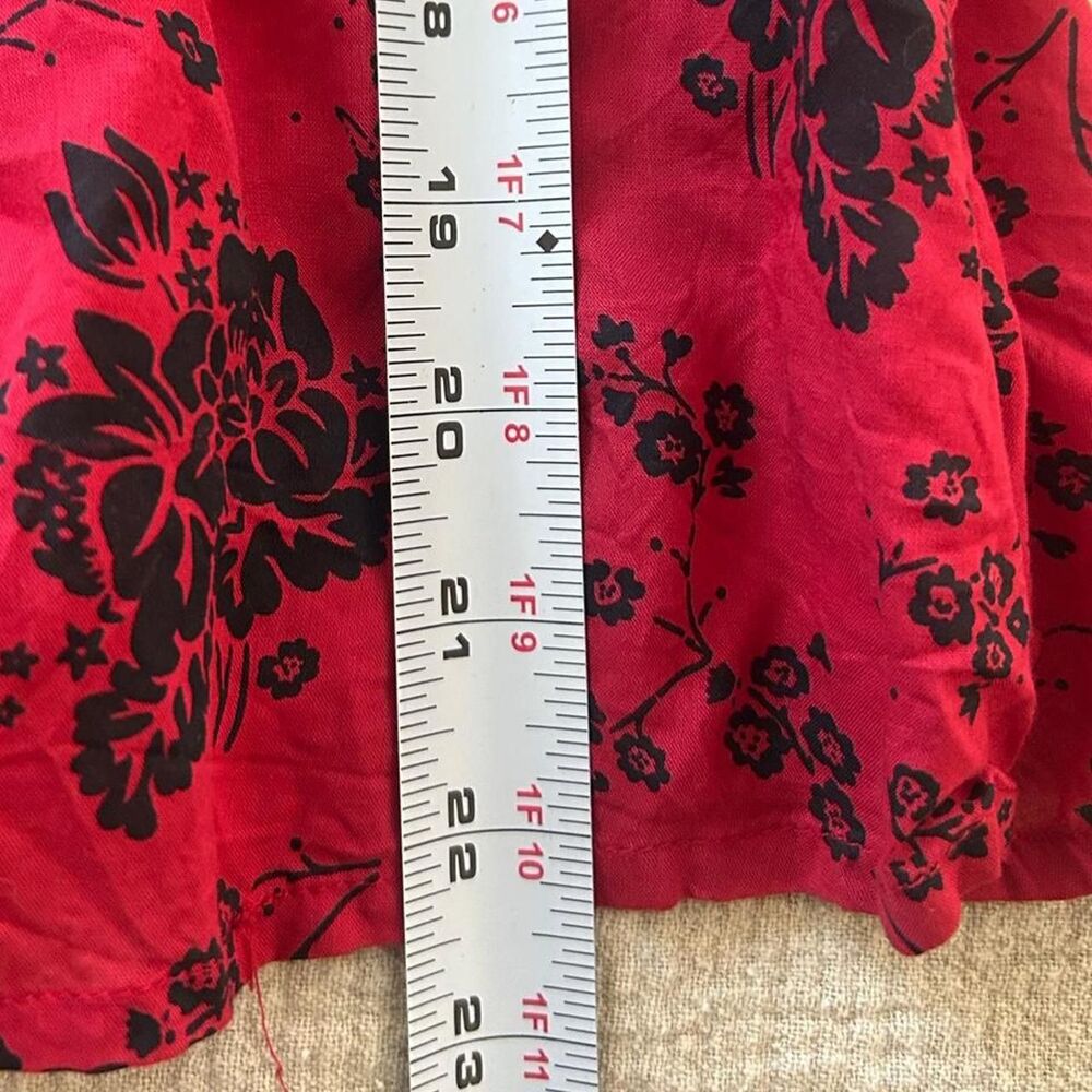 Sundance Women's Red Dark Floral Tank Small Whimsigoth Fairy Grudge Fantasy - Picture 5 of 8
